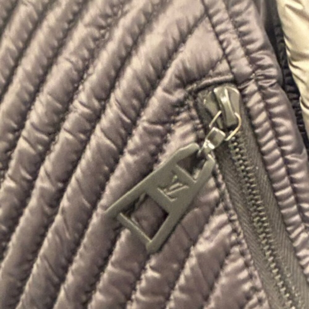 Louis Vuitton Women's Short Down Jacket, Size 38, Black/Silver/Blue, Worn Once - Picture 5 of 6